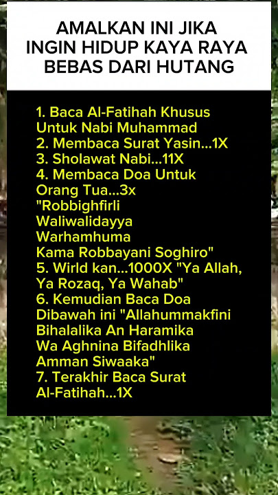 amalkan ini jika ingin hidup kaya raya bebas dari hutang#quotes#doa#sholawat#shorts#shortvideo
