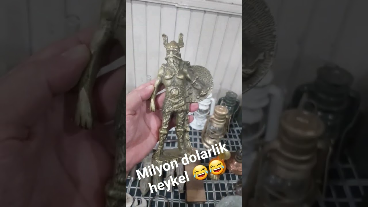 pirinç heykeli antika mezatında buldum . tanrı odin 😎 