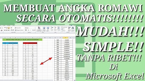 Membuat Angka Romawi Otomatis di Excel Mudah dan Cepat!!!!