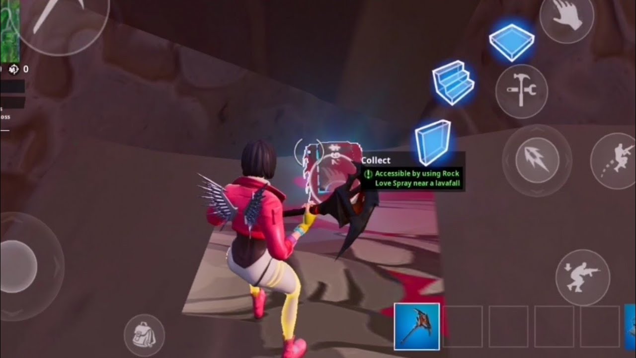 Fortbyte Challenge #92: Accessible by Using Rock Love Spray Near Lavafall Location - Fortnite