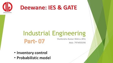 Industrial Engineering 07 | Inventory control | Probabilistic models