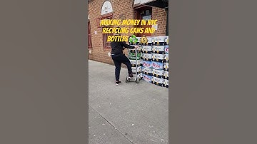 Making money in #NYC collecting cans and bottles! 👀♻️⚡️⚡️⚡️ #recycle #newyorkcity #trashtotreasure