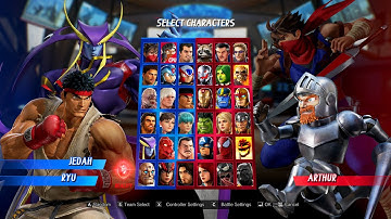 Jedah & Ryu vs Strider Hiryu & Arthur (Very Hard) - Marvel vs Capcom Infinite | 4K UHD Gameplay