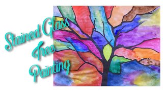 Relaxing Painting for Seniors With Dementia (FREE Tree Coloring Page)