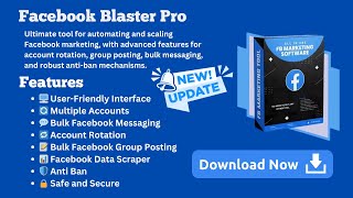 FB Blaster Pro 3.1.0 Download Now | Ultimate Bulk Facebook Marketing Tool screenshot 1