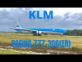KLM BOEING 777-306(ER) LANDING IN SURINAME