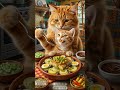 Mommy Cat Sharing Her Meal With Tiny Kitten 🐱❤️ #cat #cute #cutecat #kitten #funny