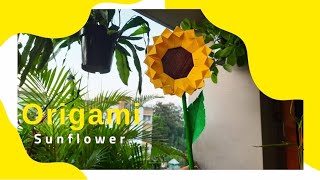 Origami Sunflower🌻 | DIY crafts💛