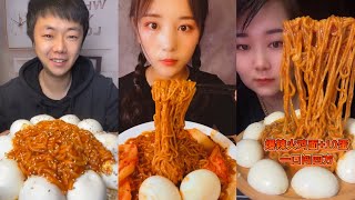 ASMR CHINESE FOOD MUKBANG EATING SHOW 매운라면과 계란 중국 먹방 쇼 리얼사운드 ราเมนรสเผ็ดและการกินไข่ 🌶 screenshot 3