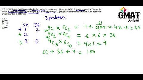 GMAT Prep - Combinatorics: Selecting Groups of Partners