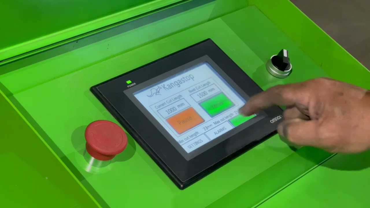 The Kangastop HMI for controlling a digital saw fence