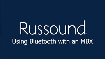 Using Bluetooth With An MBX
