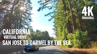 San Jose to Carmel by the Sea | Virtual Drive | California Route 1 PCH | No Music [🎧4k Binaural]