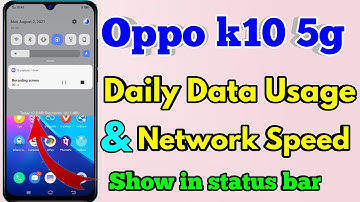 how to show daily data usage in oppo k10 5g | oppo k10 5g show daily data usage