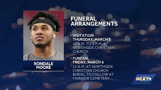 Funeral arrangements made for Rondale Moore
