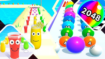 ✅🔔 Juice Run vs Ball Run 2048 Android iOS Max Level New Big Update 4K Ep 14
