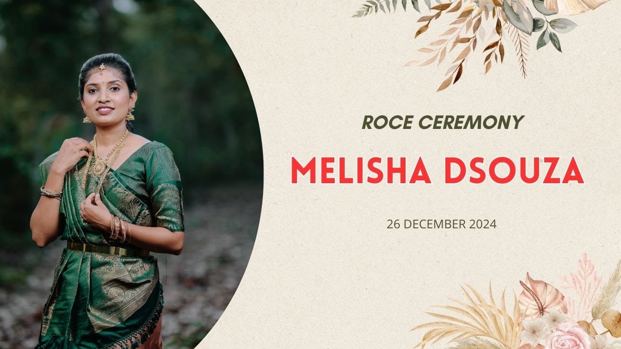 ROCE CEREMONY MELISHA DSOUZA | JAY PHOTOGRAPHY | TRADITIONAL CEREMONY  | MANGALORE  WEDDING