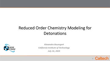 DOE CSGF 2024: Reduced Order Chemistry Modeling for Detonations