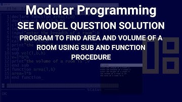 area and volume of a room | SEE modular programming | SEE Model Question Solution