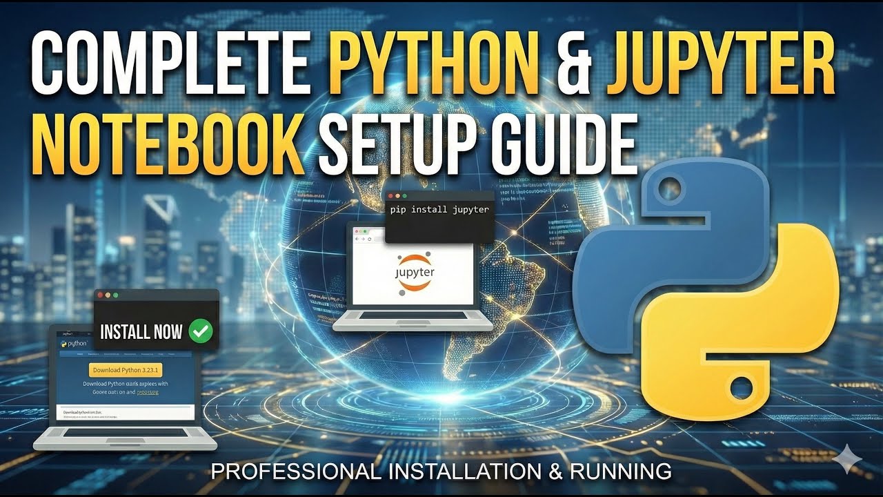 How to Install Python & Jupyter Notebook | Step-by-Step Guide (2026) in English 