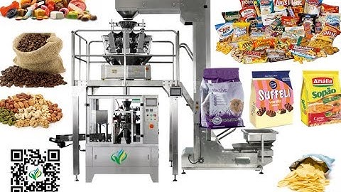 Rotary packing machine with zippered bag with multihead weigher video with premade pouch packer