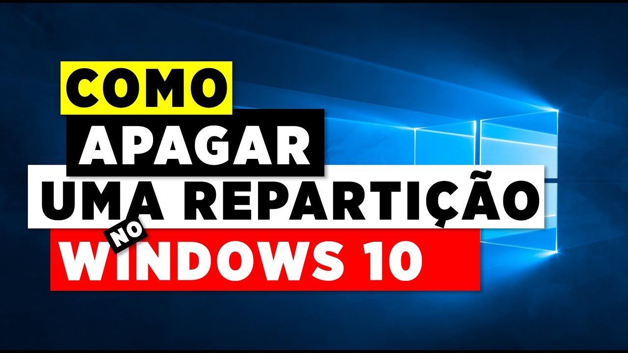 Como Apagar Uma Reparticao do Disco no Windows 10 - YouTube