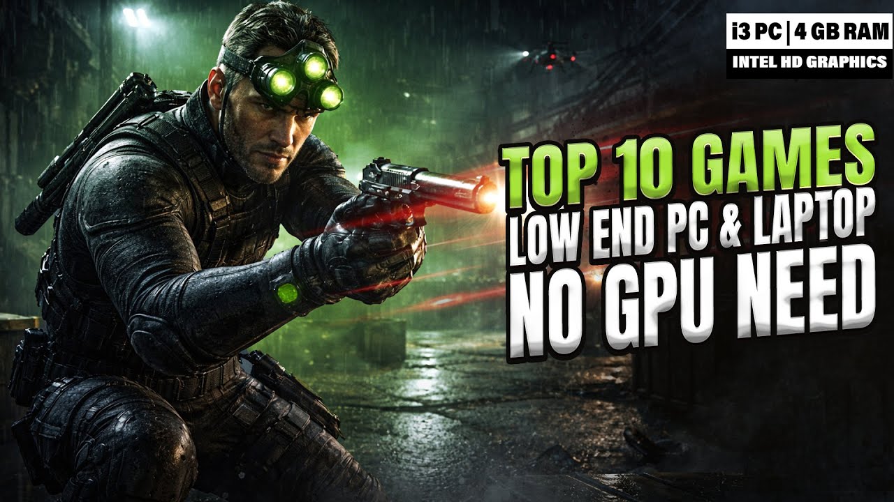 Top 10 Games for Low End PC 4GB RAM | Intel HD Graphics | Without Graphics Card (2026)