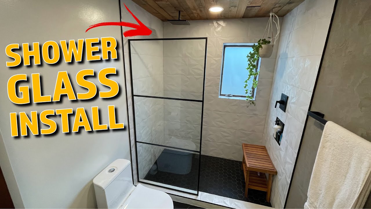 SHOWER WITHOUT A DOOR How To Install A Shower Glass Panel Bathroom 