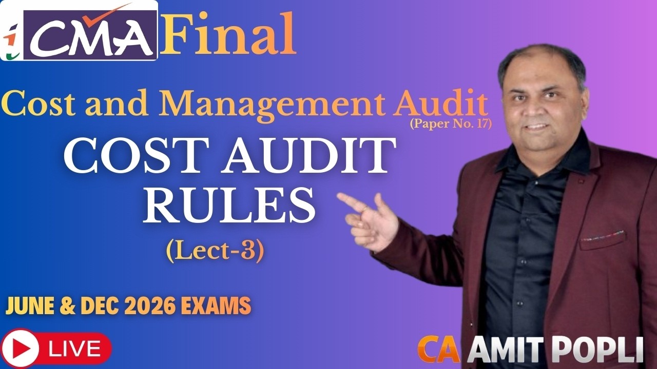 Lect 3-CMA Final (Gr. IV)-Cost & Management Audit-(Cost Audit Rules)-June'26 Exams-CA Amit Popli