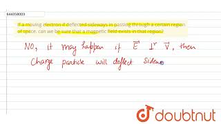 If a moving electron if deflected sideways in passing through a certain region of space, can we ... screenshot 5