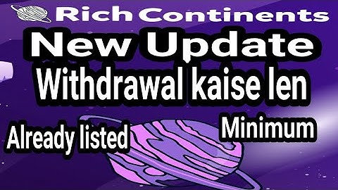 Ricnatum New update how to widthrow minimum amount withdrawal kaise len
