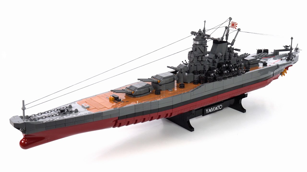 Misini Yamato brick-based Battleship review! 80cm / 31