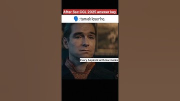 After SSC CGL 2025 PRELIMS Answer key | Every Aspirant reaction #cgl #ssccgl #ssc #answerkey #sad