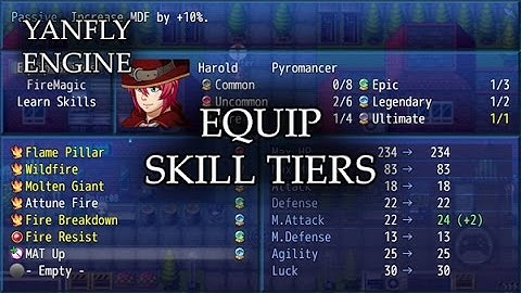 YEP.91 - Equip Skill Tiers - RPG Maker MV