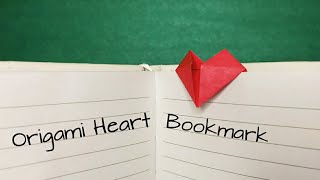 Easy Origami Heart Bookmark