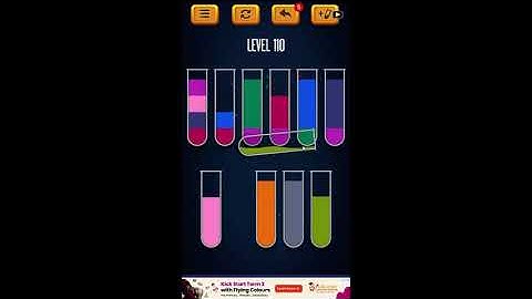 Water Sort Puzzle - Color Liquid Sorting Game Level 110 Solution