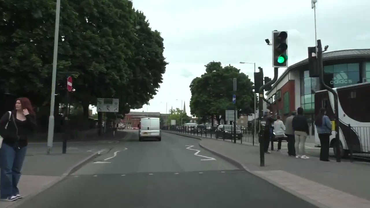Driving On City Walls Road & St Nicholas Street, Worcester, Worcestershire, England 4th June 2022