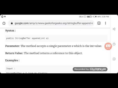 String buffer append () method(3)