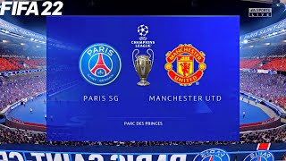 FIFA 22 | PSG vs Manchester United - Champions League UCL - Full Gameplay