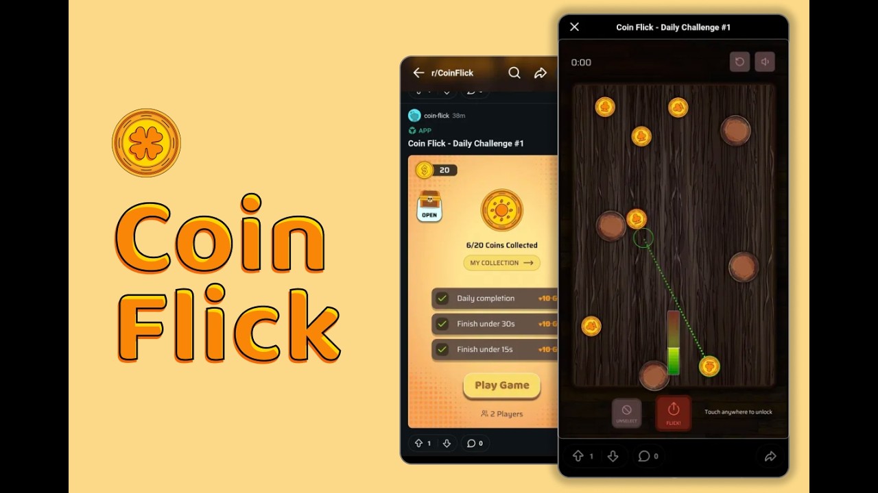 Coin Flick - Reddit Daily Games Hackathon