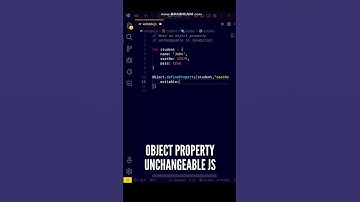 🥰🥰 Make an Object Property Unchangeable using this technique in JavaScript! #shorts #javascript #js