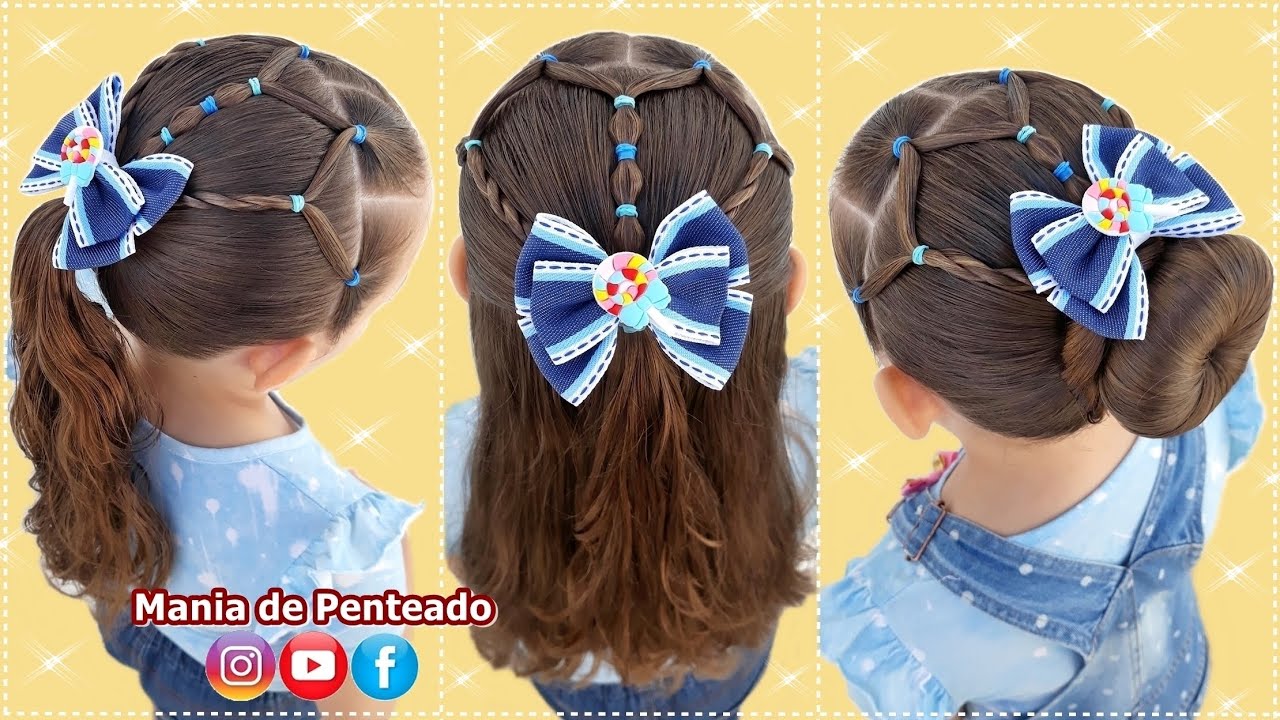 Penteado Fácil para Meninas com Liguinhas | Easy and Fast Hairstyles with  Rubber Band for Girls 🍭🥰 - thptnganamst.edu.vn