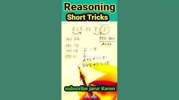 Number Analogy | Reasoning Short Tricks || Find the Missing Number x | #shorts CTET, TET, SUPER TET
