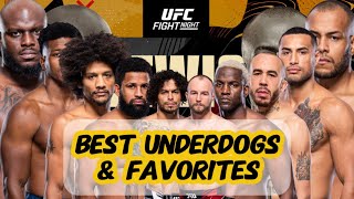 UFC St. Louis Best Underdogs and Favorites