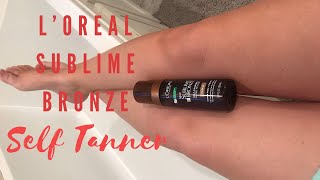 L’Oreal New Sublime Bronze Sunless Self Tanner