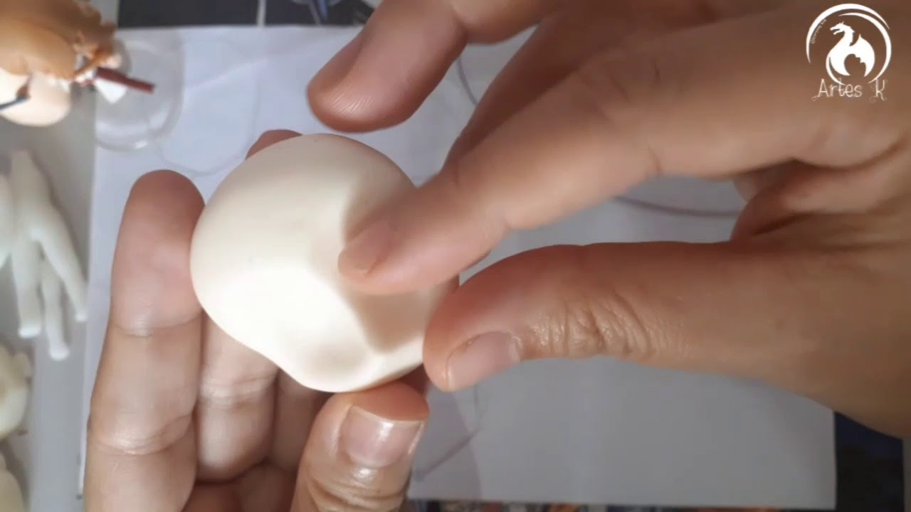 Proporção e Modelagem cabeça CHIBI no Biscuit