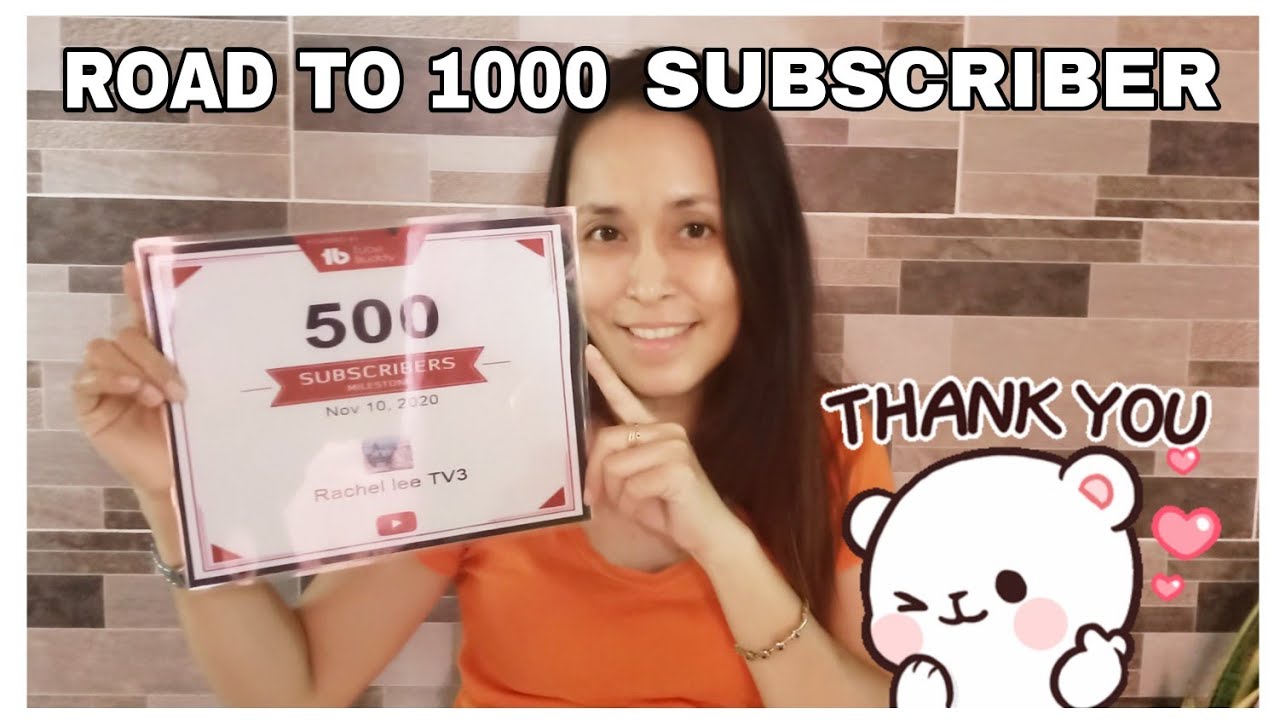 500 SUBSCRIBERS MILESTONE || YOUTUBE  PLAY BUTTON VIDEO|| TUBE BUDDY CERTIFICATE||Rachel lee tv