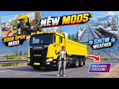 NEW MODS in Truckers Of Europe 3! 😱 Snow Weather ❄️ + Dumper Truck Mod 🚛 | Scania Dumper Truck |