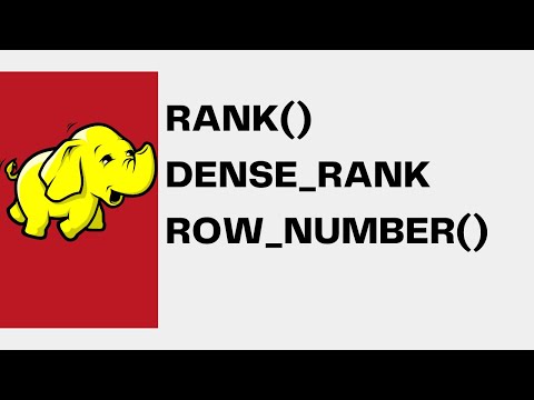 RANK,DENSE_RANK,ROW_NUMBER Hive Analytical