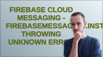 Firebase Cloud Messaging - FirebaseMessaging.instance.getToken() throwing unknown error
